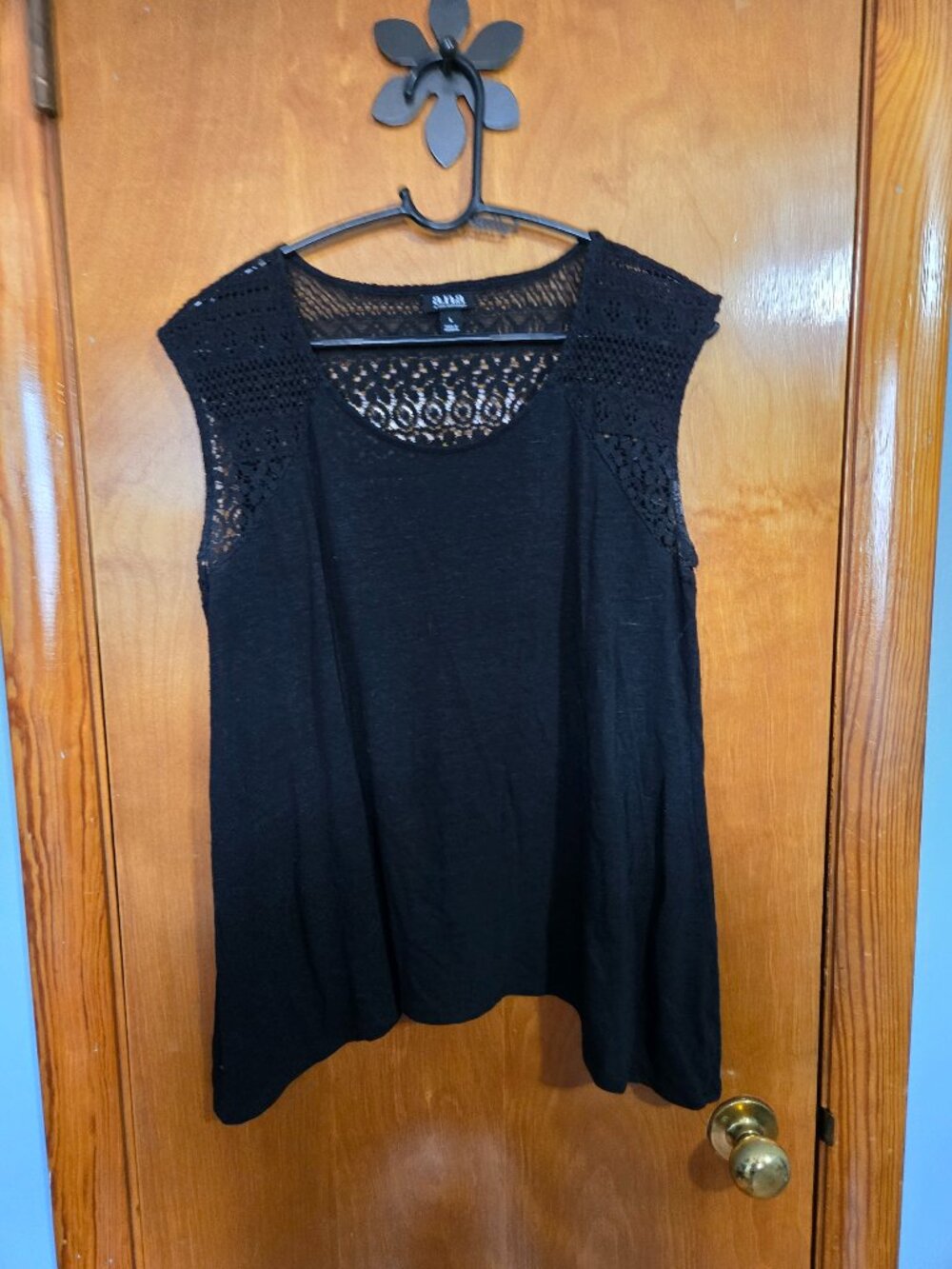 ANA Sleeveless Top, Size L, Black